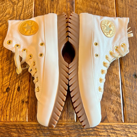 cream high top converse